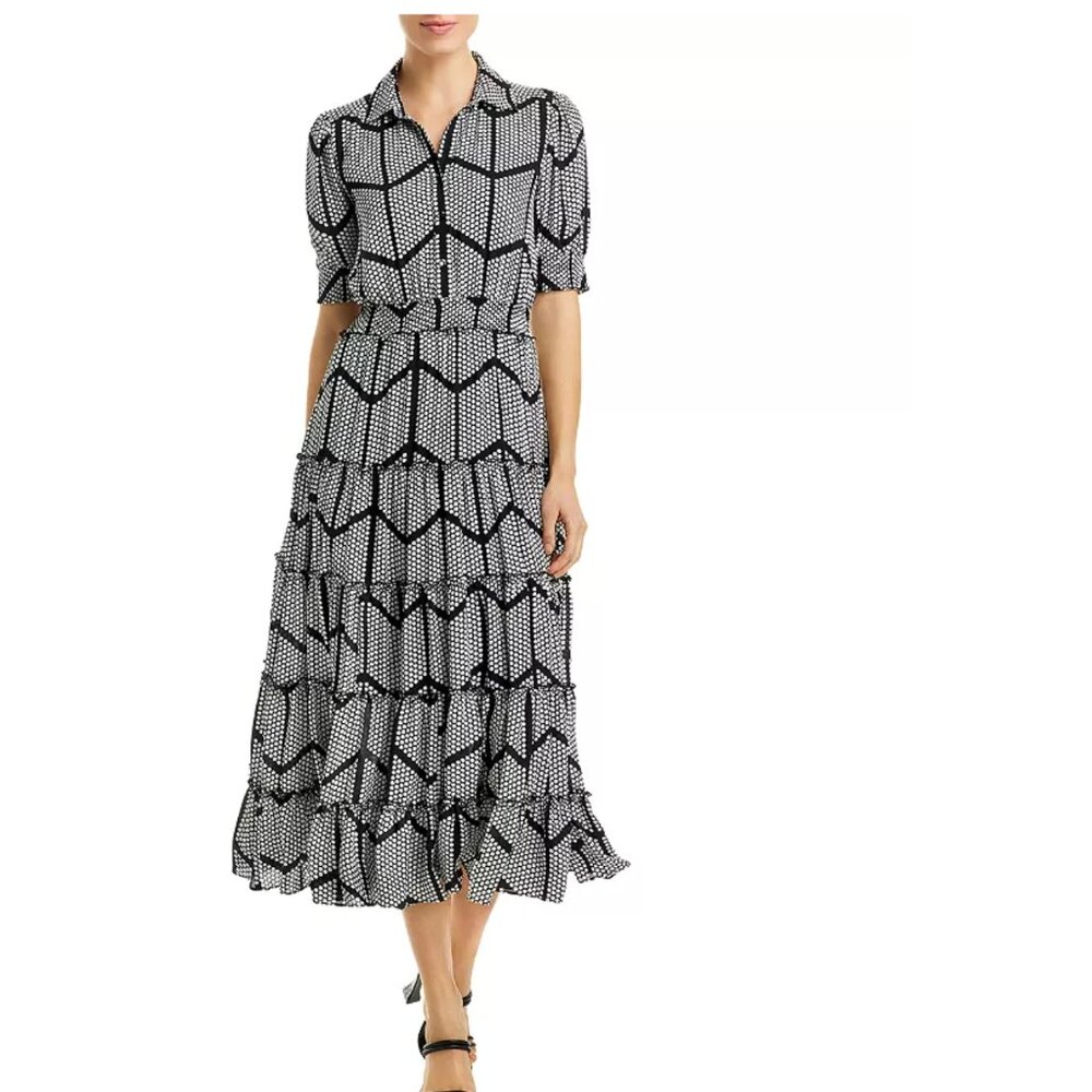 T Tahari Button Down Maxi Dress Sz Small EUC